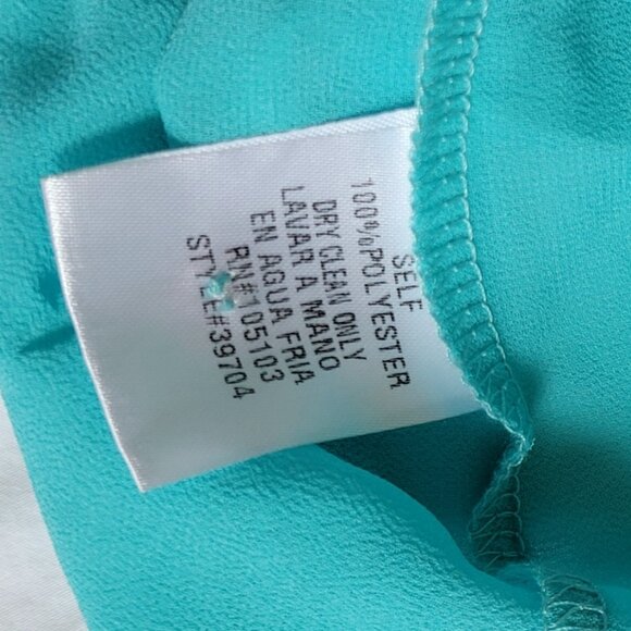 Andree Large women turquoise sheer shirt beadwork on color - Picture 5 of 16